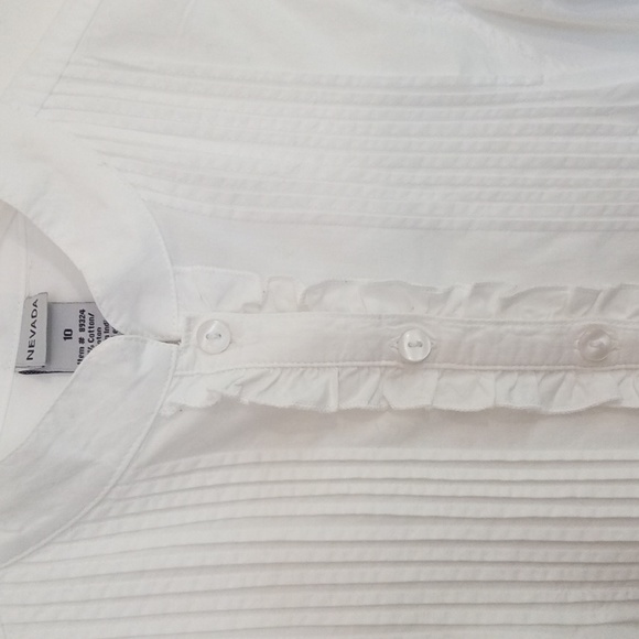 Nevada Girls White Cotton Blouse - Picture 5 of 9